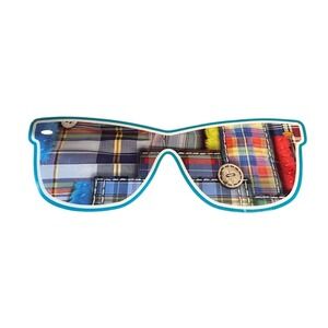 Macy's Promotional Display Sunglasses Shape Wall‎ Decor Plaid Patchwork Accent